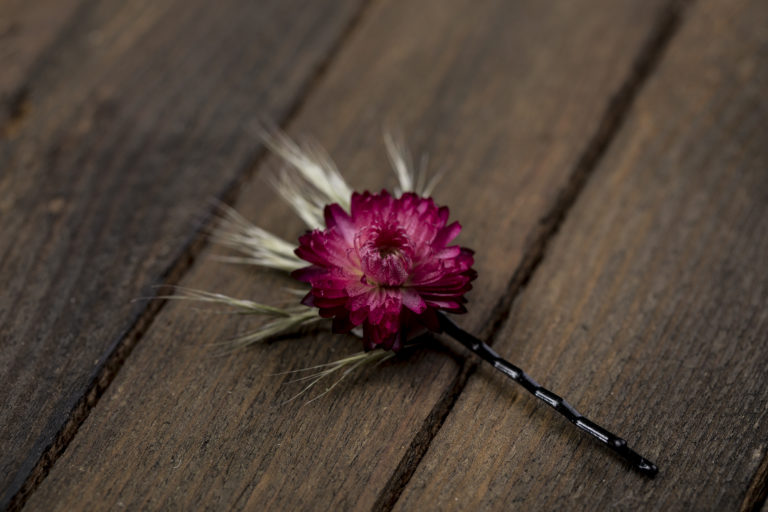 Full autumn Dried flowers Floral bobby pin