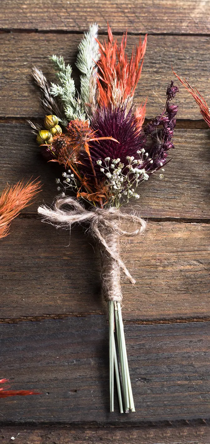 Boutonniere Type 1 for Autumn wedding bouquet set