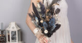 wedding-sets - black-gold-and-steel-blue-starry-night-celestial-wedding-bouquet-raven-feather-gothic-dried-flowers-SET-2021-16