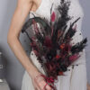 wedding-sets - fall-autumn-burgundy-black-gothic-wedding-bouquet-pampas-grass-teasel-feather-thistle-dried-flowers-SET-2021-03