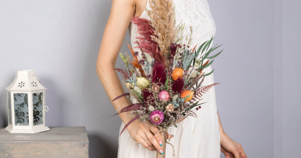 wedding-sets - fall-autumn-burgundy-orange-eucalyptus-wedding-bouquet-thistle-pampas-grass-teasel-dried-flower-SET-2021-13