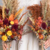 wedding-sets - fall-autumn-burgundy-orange-wedding-bouquet-with-pampas-grass-teasel-thistle-dried-flowers-SET-2021-01