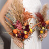 wedding-sets - fall-autumn-burgundy-orange-yellow-pampas-grass-wedding-bouquet-thistle-teasel-dried-flowers-SET-2021-04