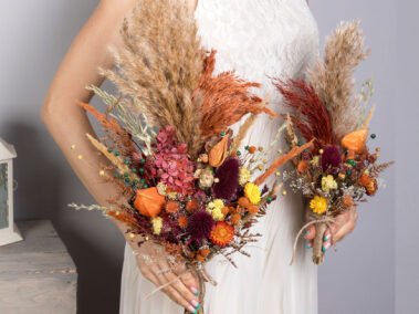 Gallery 14 wedding-sets - fall-autumn-burgundy-orange-yellow-pampas-grass-wedding-bouquet-thistle-teasel-dried-flowers-SET-2021-04