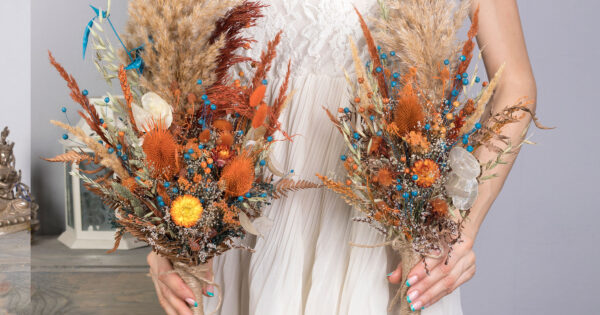 wedding-sets - fall-autumn-burnt-orange-teal-blue-wedding-bouquet-with-thistle-pampas-grass-dried-flowers-SET-2021-02