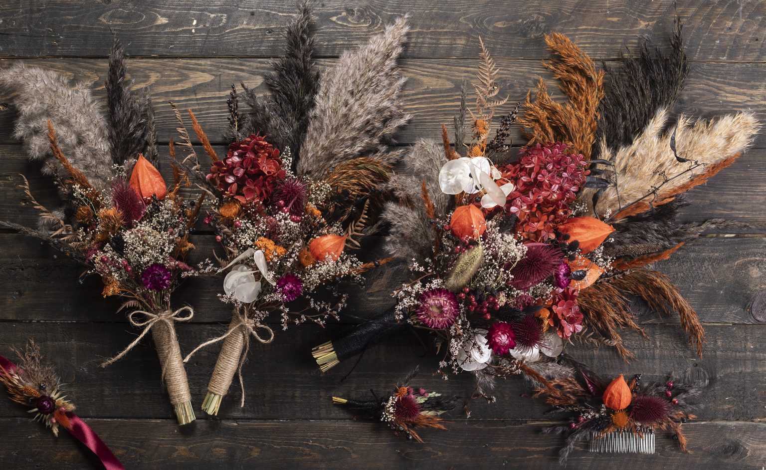 Burgundy Black Gothic Wedding Bouquet Set Black Orange Burgundy burgundy-black-gothic-wedding-bouquet-set-black-orange-burgundy