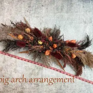 Big Arch arrangement - Black Orange Burgundy