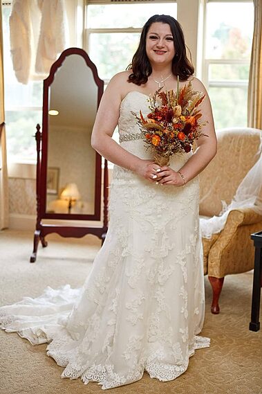 Orange Burgundy Wedding bouquet Set - burgundy orange pampas grass thistle 46