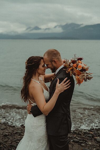 Orange Burgundy Wedding bouquet Set - burgundy orange pampas grass thistle 37