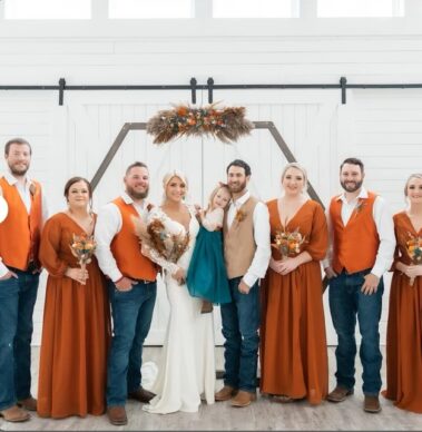 Teal blue Wedding bouquet Set - burnt orange pampas grass 20