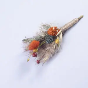 Mens Boutonniere - Orange Burgundy (type2)