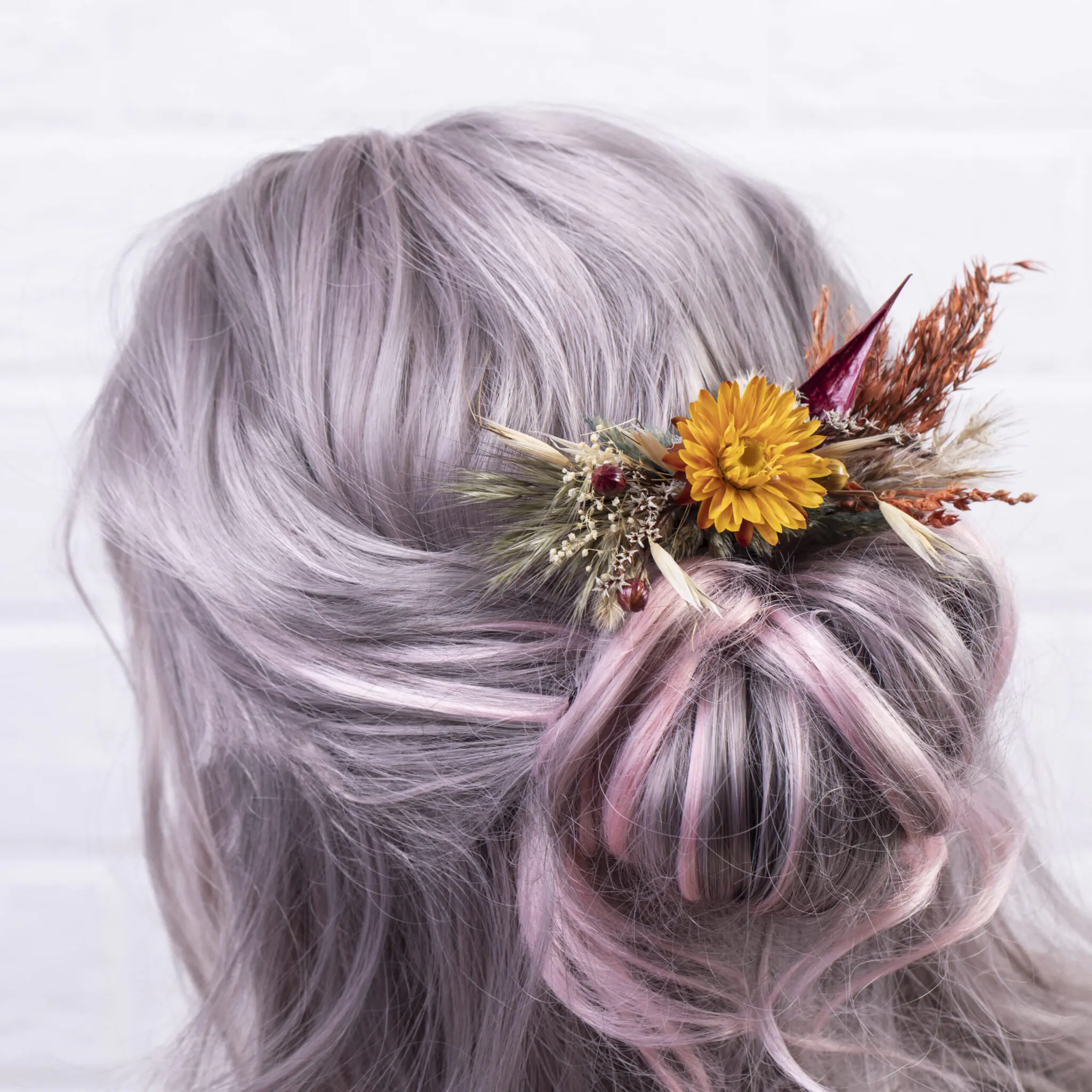 Hair Clip - Orange Burgundy - Image 4