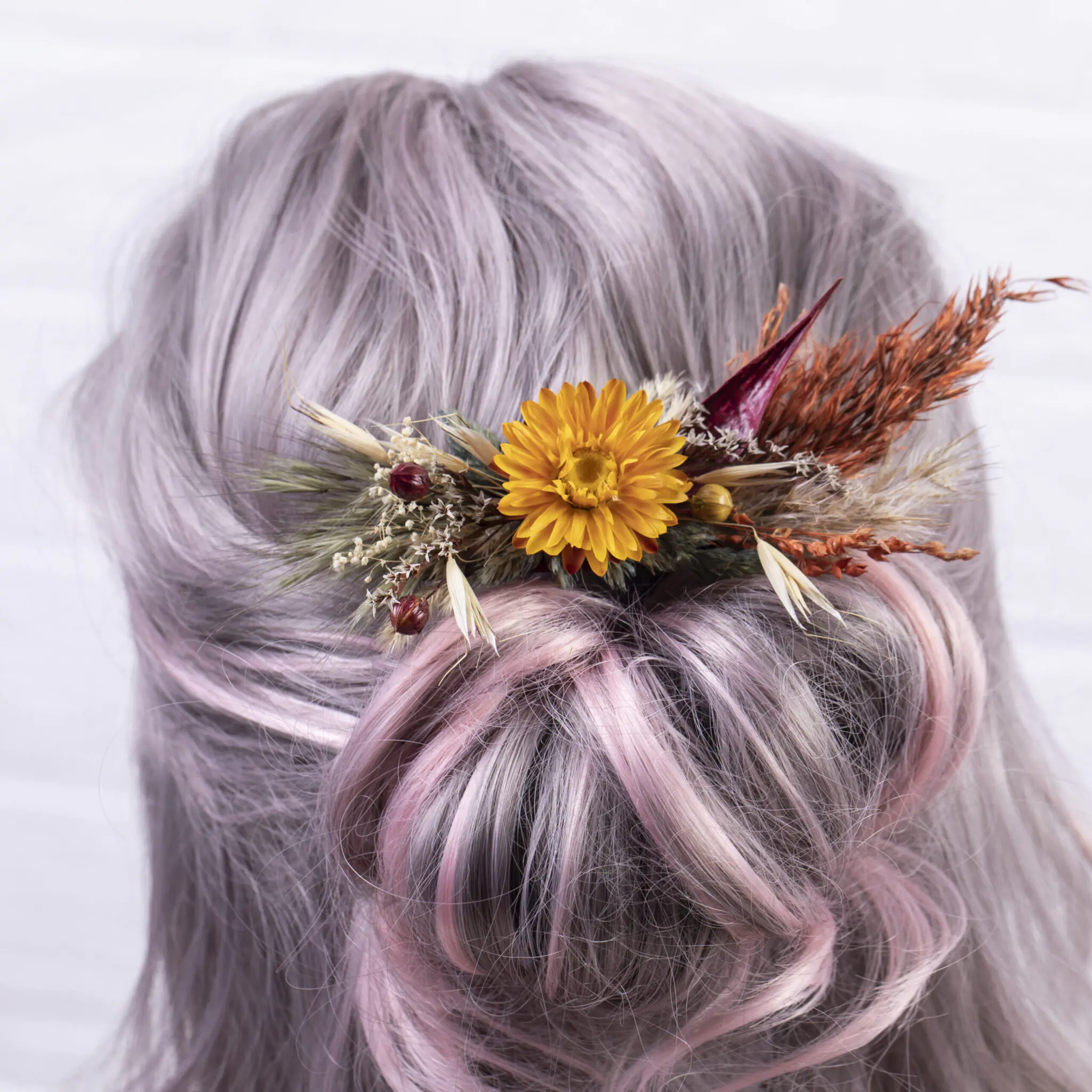 Hair Clip - Orange Burgundy - Image 3
