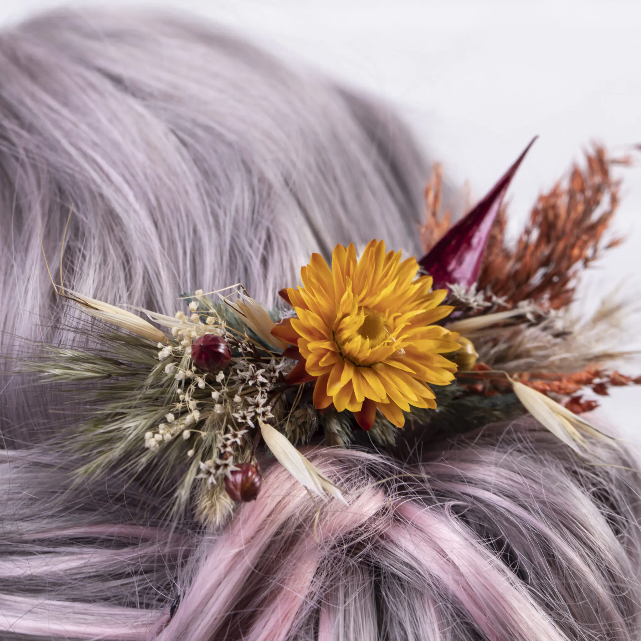 Hair Clip - Orange Burgundy