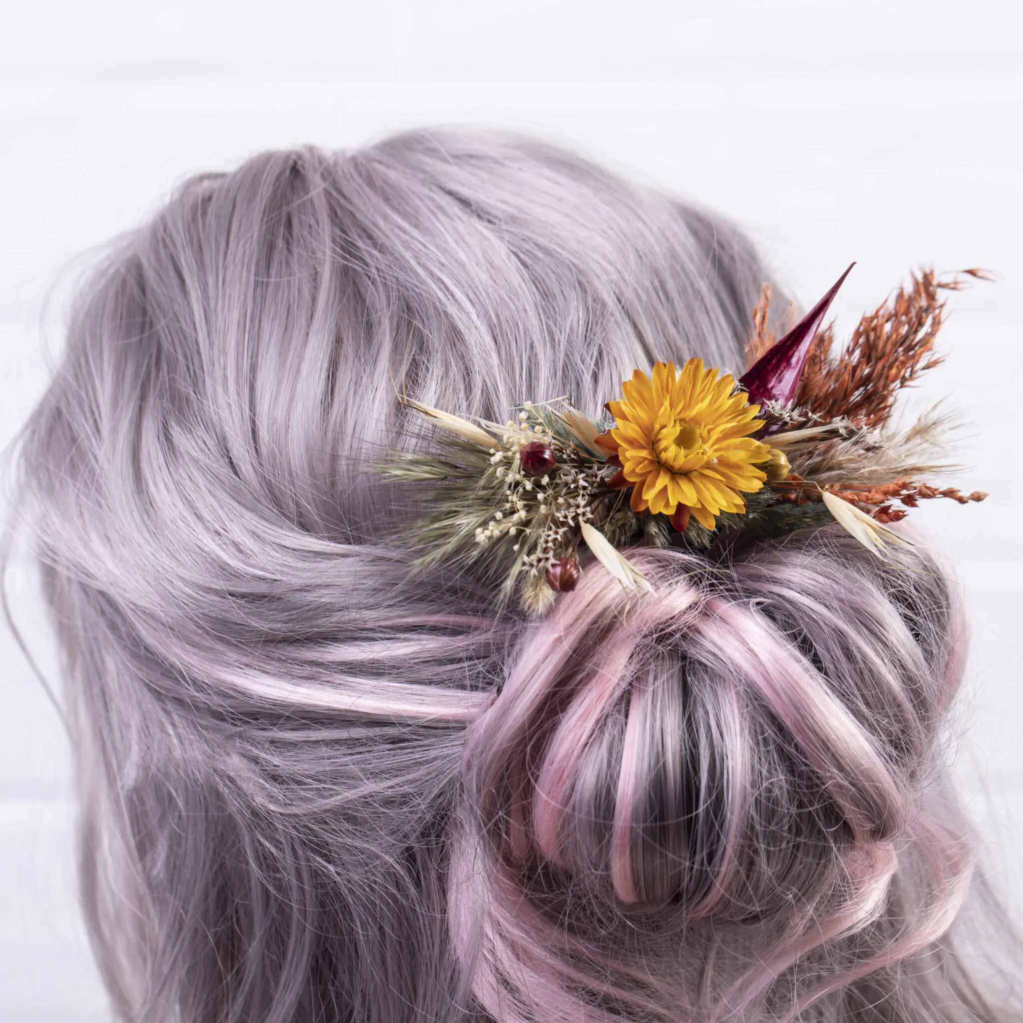 Hair Clip - Orange Burgundy - Image 2