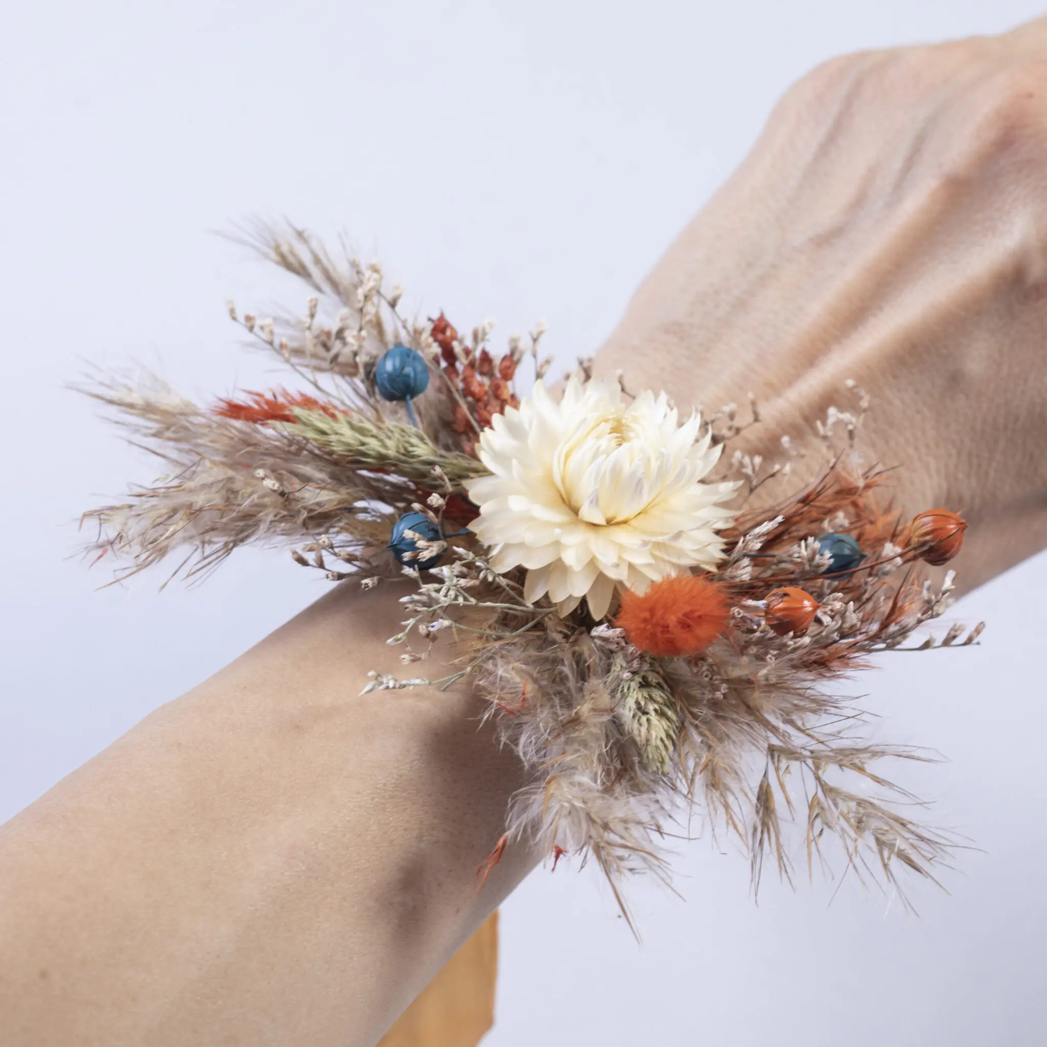Teal blue Hand Corsage - Image 4