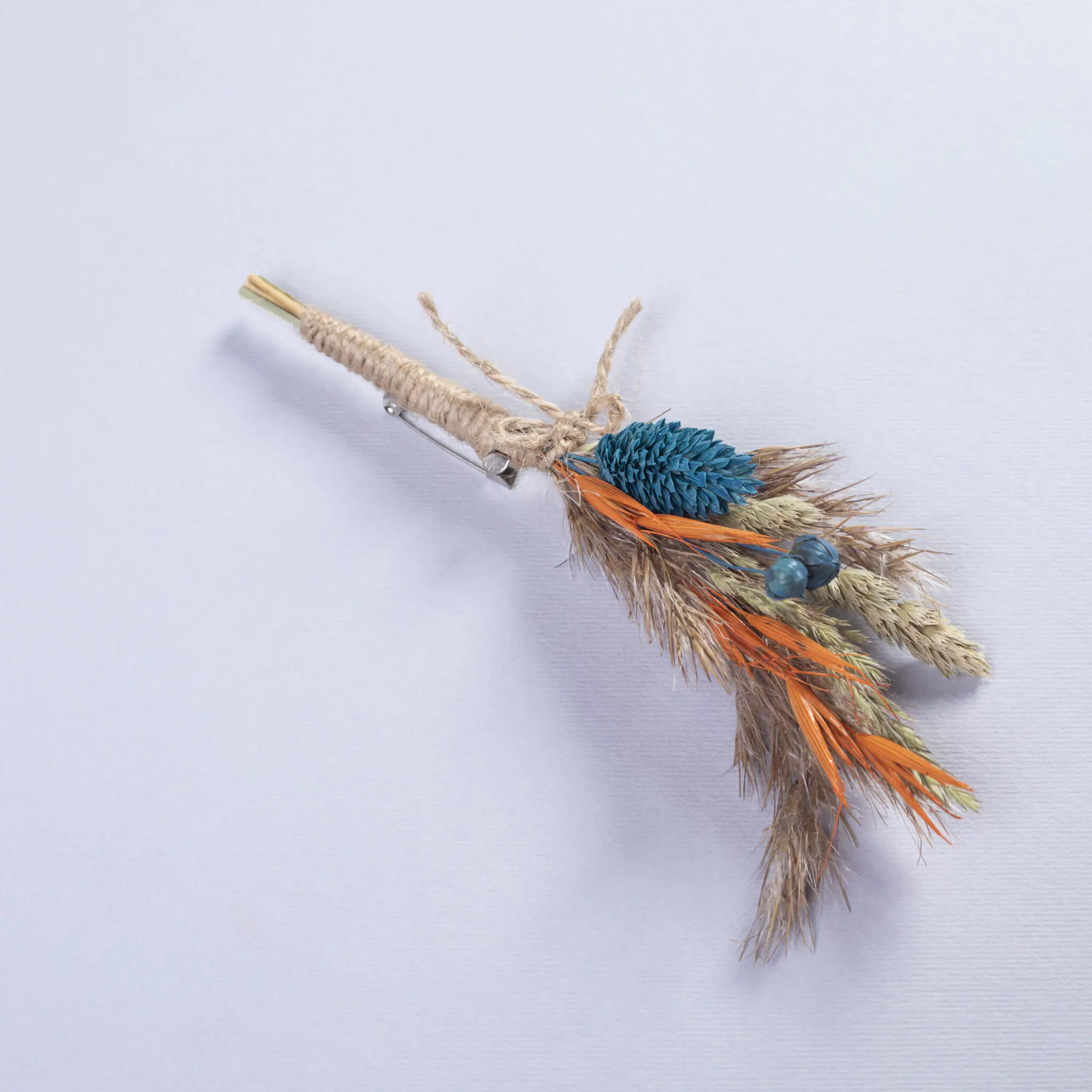 Teal blue Mens Boutonniere (Smaller size) - Image 2