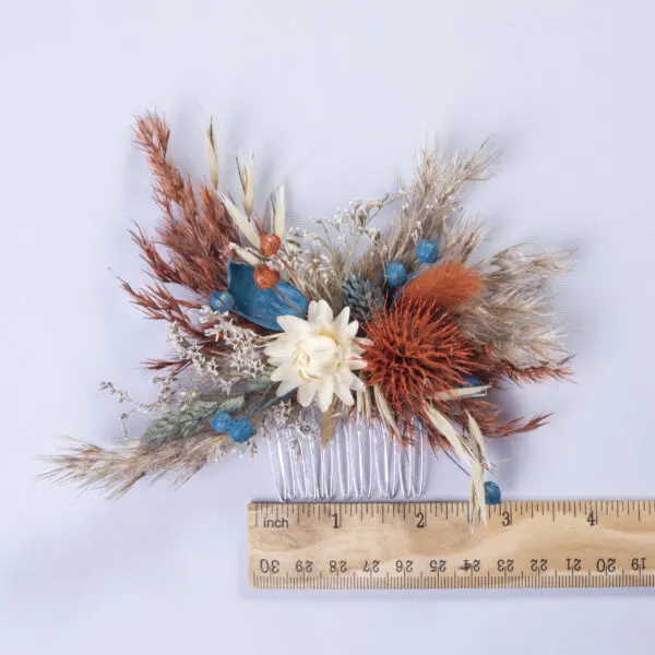 Teal blue Hair Comb - Smaller size - Image 3