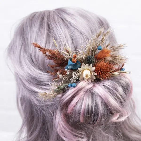 Teal blue Hair Comb - Smaller size - Image 4