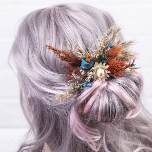 Teal blue Hair Comb – Smaller size