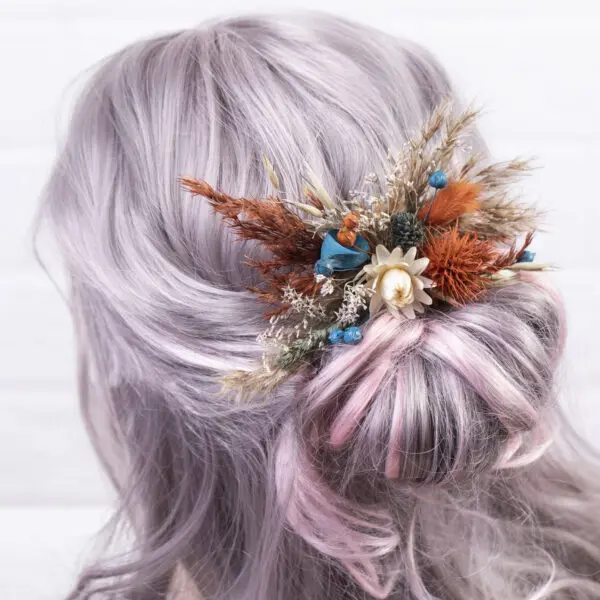 Teal blue Hair Comb - Smaller size - Image 6