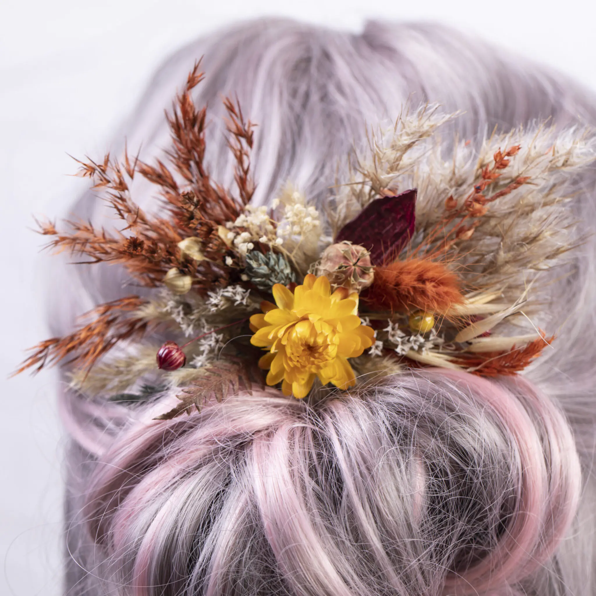 Smaller Hair Comb - Orange Burgundy - Image 3