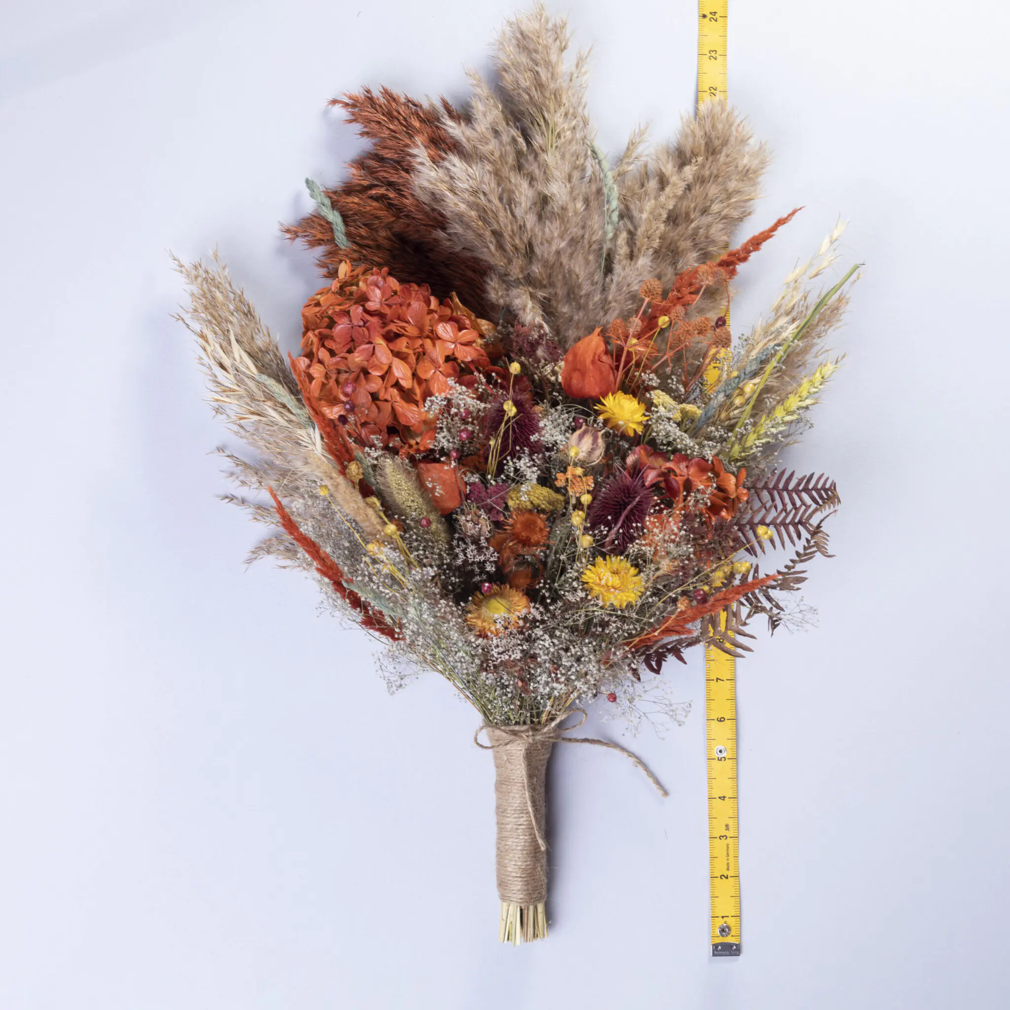 Bridal Wedding Bouquet - Orange Burgundy - Image 5