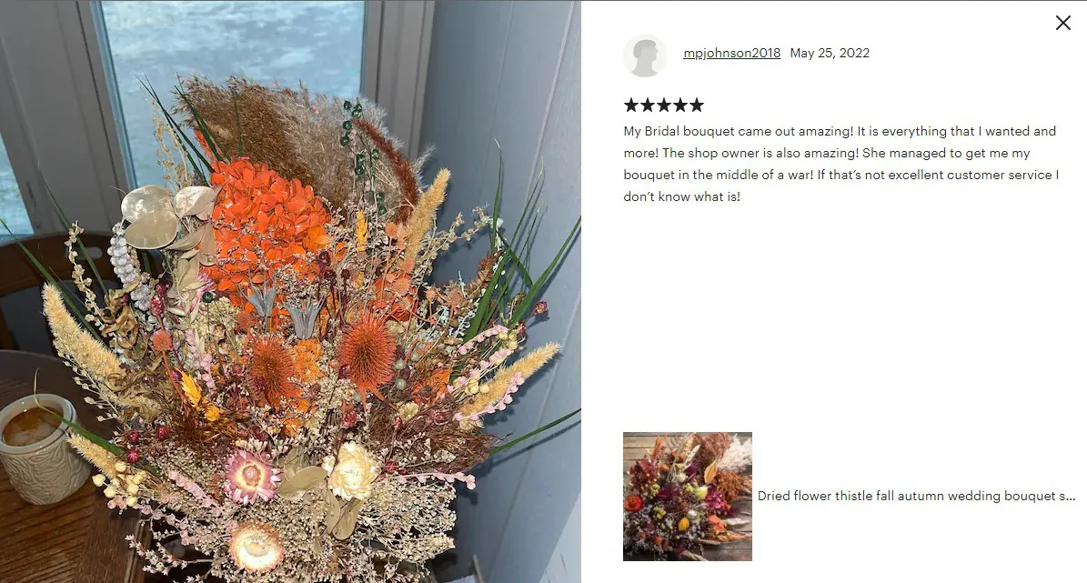 Wedding bouquets and Sets from Dried flowers 17