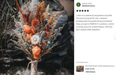 Wedding bouquets and Sets from Dried flowers 38