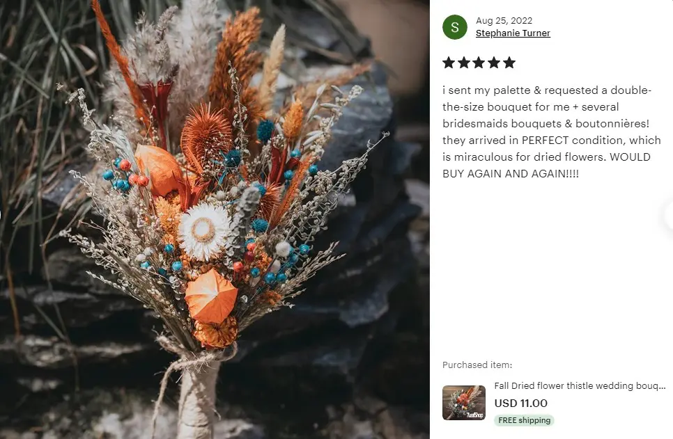 Wedding bouquets and Sets from Dried flowers 6