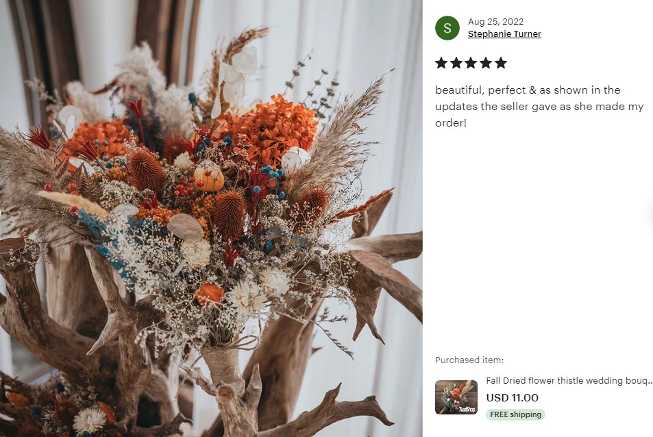 Wedding bouquets and Sets from Dried flowers 8